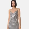 Metal Mesh Slip Mini Dress Metal Mesh Slip Mini Dress