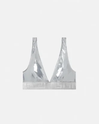 Metallic Triangle Bikini Top