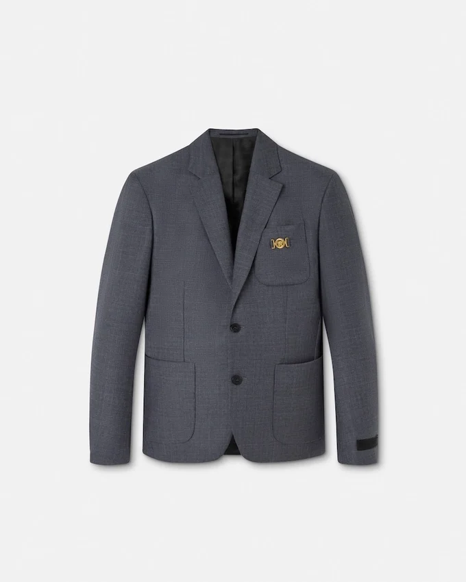 Micro-Checked Wool Blazer Micro-Checked Wool Blazer