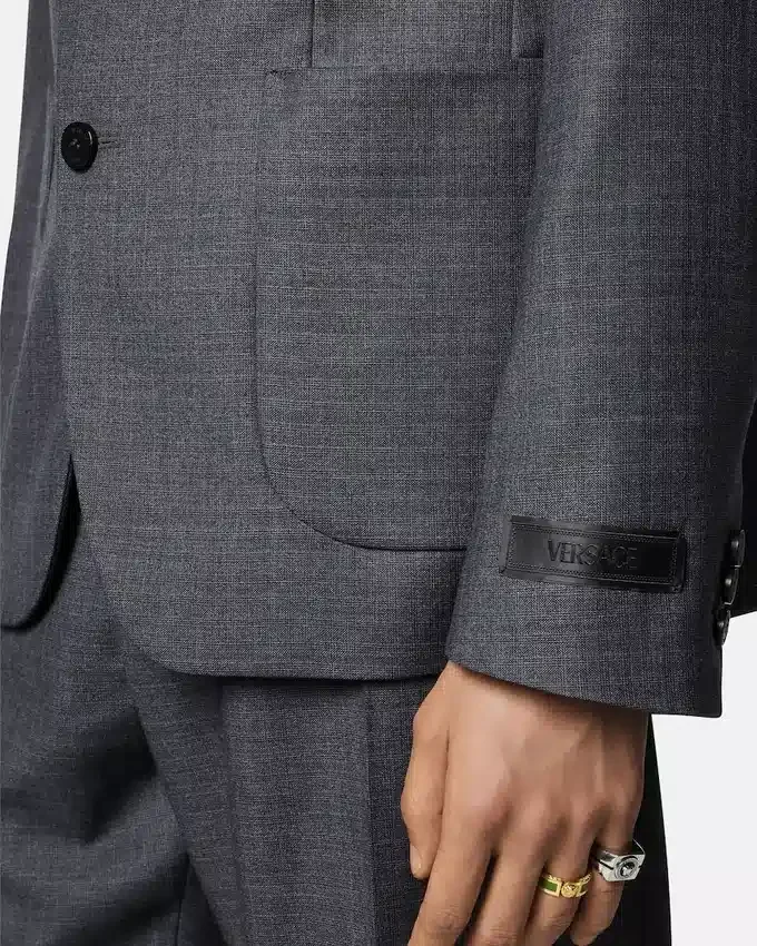 Micro-Checked Wool Blazer Micro-Checked Wool Blazer