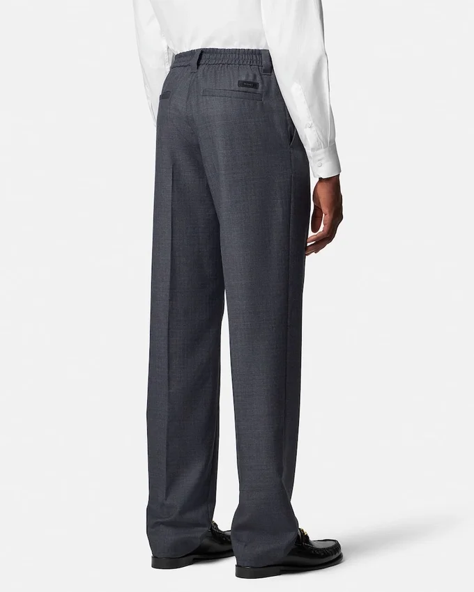 Micro-Checked Wool Jogger Pants Micro-Checked Wool Jogger Pants