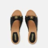 Opera Bow Leather Clogs 110 mm