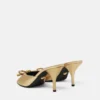 Opera Bow Metallic Mules 85mm