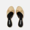 Opera Bow Metallic Mules 85mm