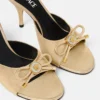 Opera Bow Metallic Mules 85mm