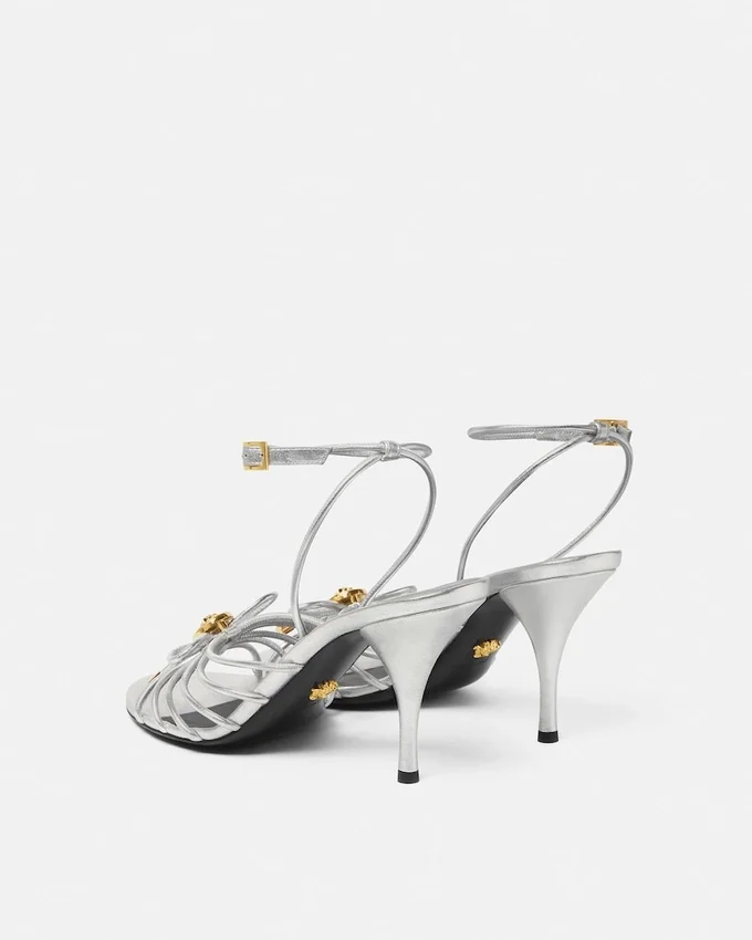 Opera Bow Metallic Sandals 85 mm Opera Bow Metallic Sandals 85 mm