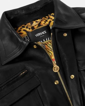 Plong&eacute; Leather Blouson Jacket