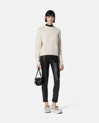 Plong&eacute; Leather Leggings