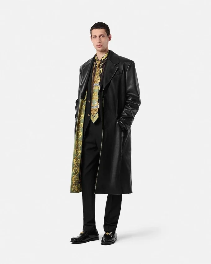 Plongé Leather Single-Breasted Coat Plongé Leather Single-Breasted Coat