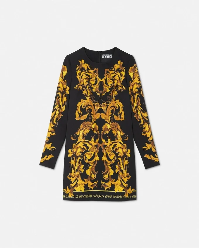 Porcelain Barocco A-line Mini Dress Porcelain Barocco A-line Mini Dress