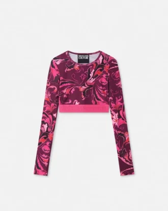 Porcelain Barocco Crop Top
