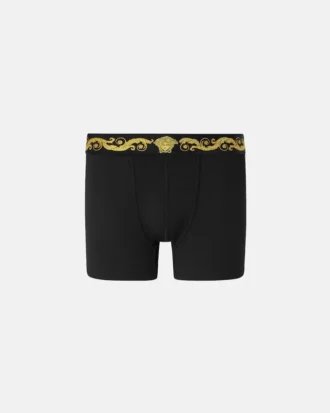 Printed Cotton-Jersey Long Trunks