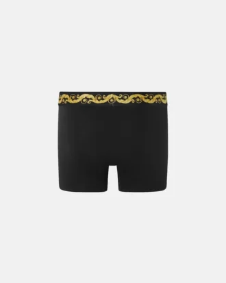 Printed Cotton-Jersey Long Trunks