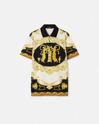 Printed Cotton Piqu&eacute; Polo