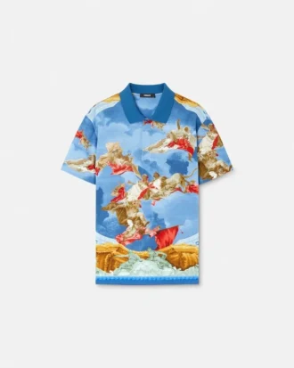 Printed Cotton Piqu&eacute; Polo