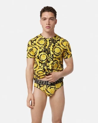 Printed Jacquard Cotton-Jersey Briefs