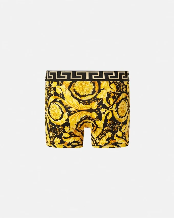 Printed Jacquard Cotton-Jersey Long Trunks Printed Jacquard Cotton-Jersey Long Trunks