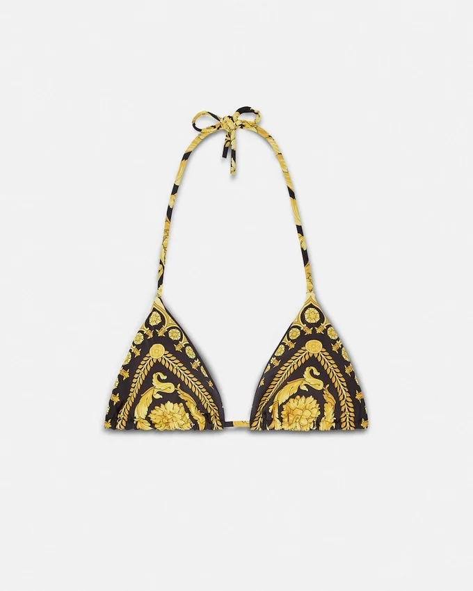 Printed Nylon-Blend Bikini Top Printed Nylon-Blend Bikini Top