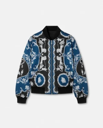 Printed Nylon Reversible Bomber