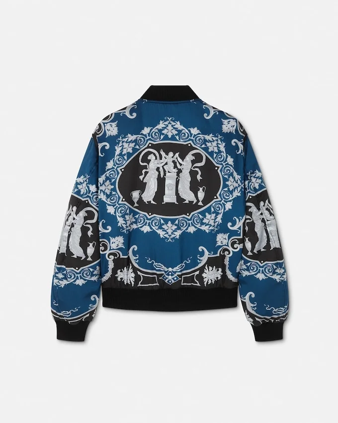 Printed Nylon Reversible Bomber Printed Nylon Reversible Bomber
