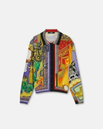 Printed Silk Knit Shirt Printed Silk Knit Shirt