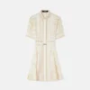 Printed Silk Twill Mini Shirt Dress Printed Silk Twill Mini Shirt Dress