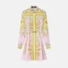 Printed Silk Twill Mini Shirt Dress Printed Silk Twill Mini Shirt Dress