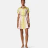Printed Silk Twill Mini Shirt Dress Printed Silk Twill Mini Shirt Dress