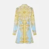 Printed Silk Twill Mini Shirt Dress Printed Silk Twill Mini Shirt Dress