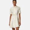 Printed Silk Twill Mini Shirt Dress Printed Silk Twill Mini Shirt Dress