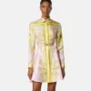Printed Silk Twill Mini Shirt Dress Printed Silk Twill Mini Shirt Dress