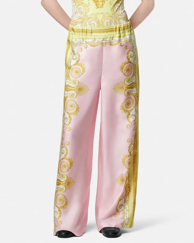 Printed Silk Twill Pants Printed Silk Twill Pants