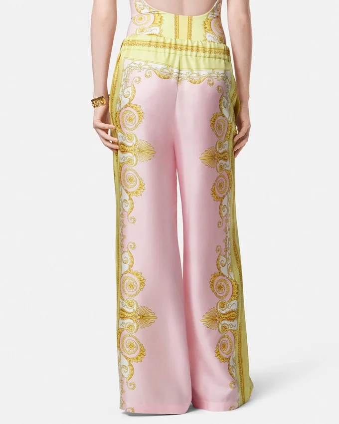 Printed Silk Twill Pants Printed Silk Twill Pants