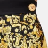 Printed Silk Twill Pleated Mini Skirt