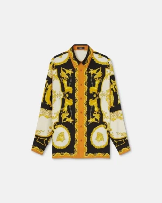 Printed Silk Twill Regular Shirt