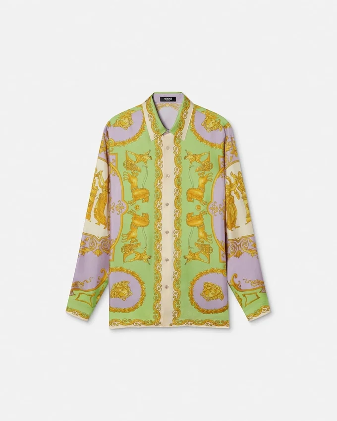 Printed Silk Twill Regular Shirt Printed Silk Twill Regular Shirt