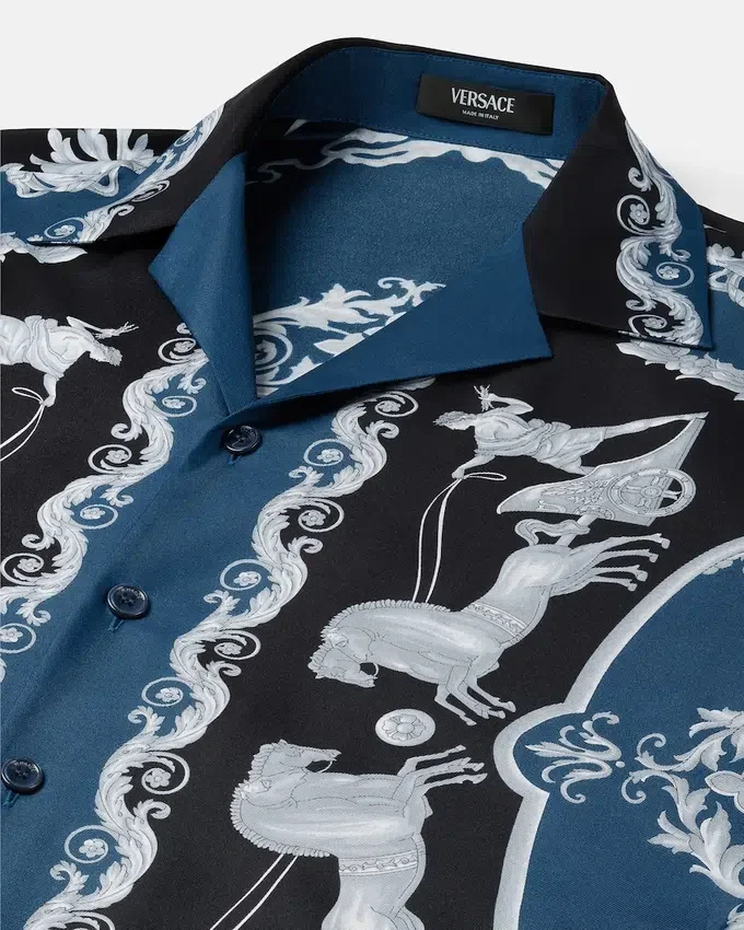 Printed Silk Twill Regular Shirt Printed Silk Twill Regular Shirt