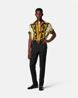 Printed Silk Twill Regular Shirt