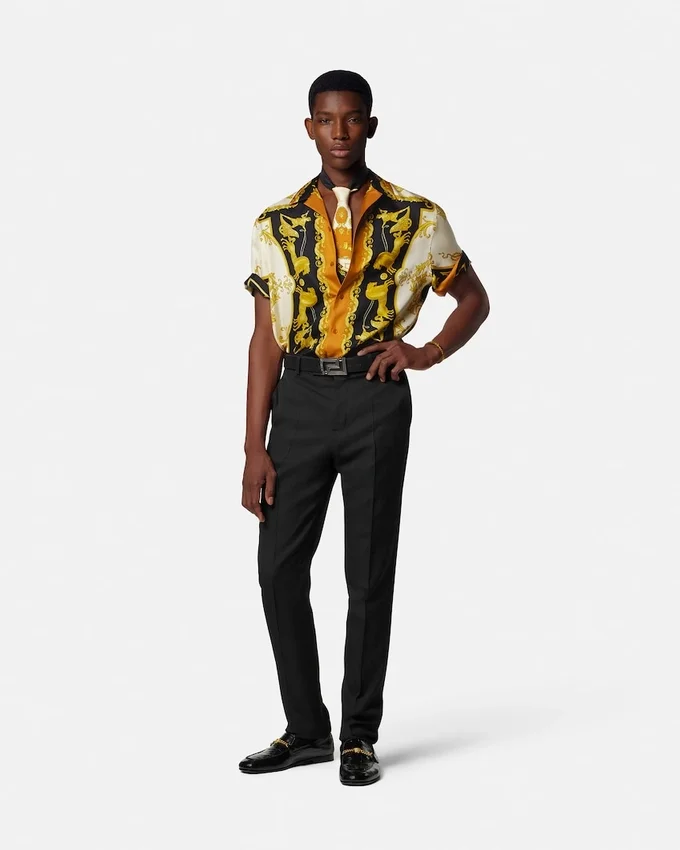Printed Silk Twill Regular Shirt Printed Silk Twill Regular Shirt