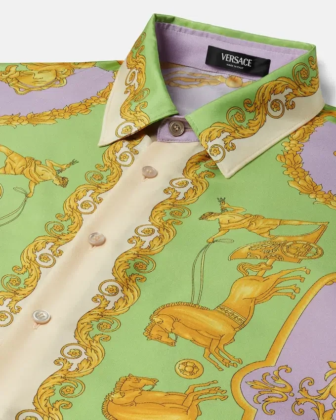 Printed Silk Twill Regular Shirt Printed Silk Twill Regular Shirt