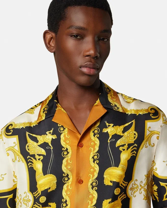 Printed Silk Twill Regular Shirt Printed Silk Twill Regular Shirt