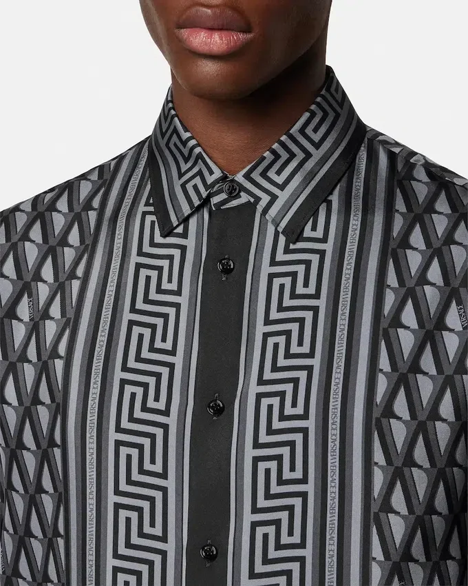 Printed Silk Twill Regular Shirt Printed Silk Twill Regular Shirt