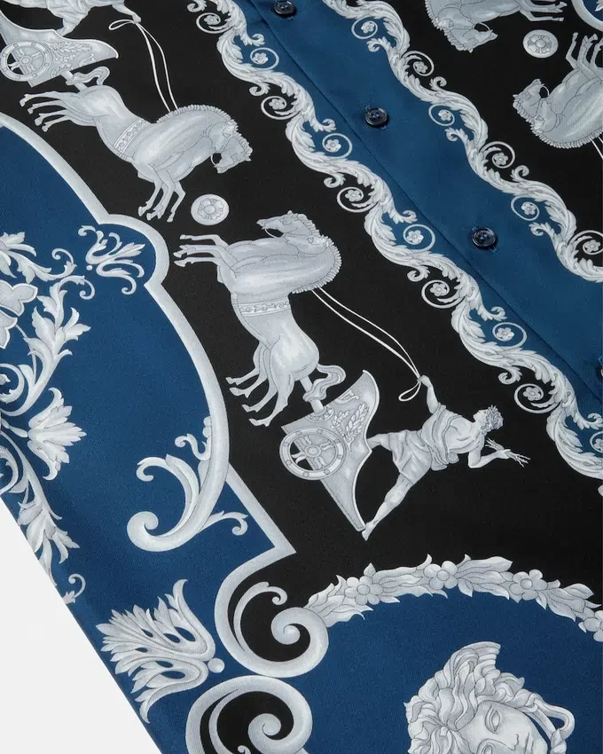 Printed Silk Twill Regular Shirt Printed Silk Twill Regular Shirt
