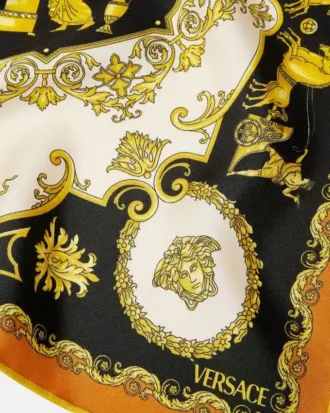 Printed Silk Twill Scarf 45 cm