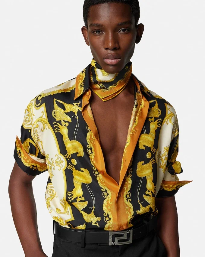 Printed Silk Twill Scarf 45 cm Printed Silk Twill Scarf 45 cm