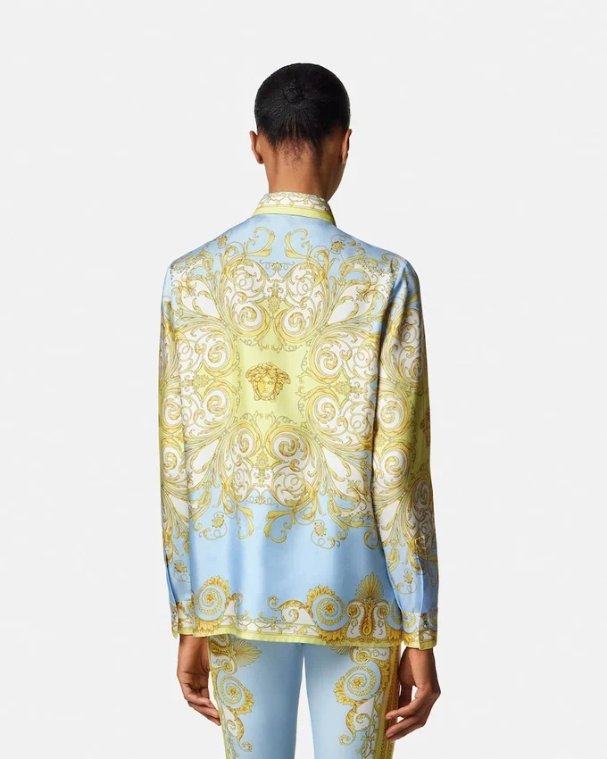 Printed Silk Twill Shirt Printed Silk Twill Shirt