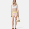Printed Silk Twill Shorts