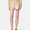 Printed Silk Twill Shorts