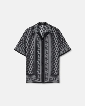 Printed Silk Twill Slim Shirt