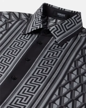 Printed Silk Twill Slim Shirt